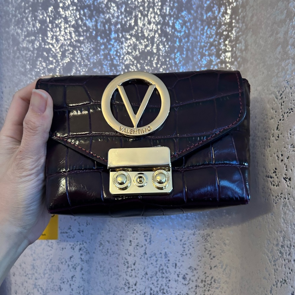 Valentino Croc-Embossed Crossbody Bag - Picture 5 of 12